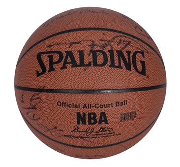 2002-03 Los Angeles Lakers Team Signed Spalding Basketball (Beckett)